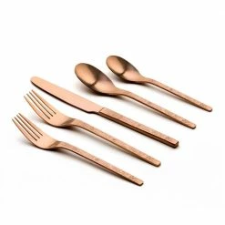 Eve 20 Piece Matte Copper 18/0 Stainless Steel Flatware Set, Service for 4 by ORNATIVE 7 Eve 20 Piece Matte Copper 18/0 Stainless Steel Flatware Set, Service for 4 by ORNATIVE -Flatware Sales Store matte copper ornative flatware sets 10020cor1 4f 1000