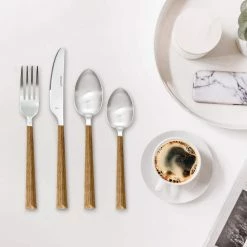 Dali Wood Look 16-Piece Flatware Set by Tomodachi 7 Dali Wood Look 16-Piece Flatware Set by Tomodachi -Flatware Sales Store mirror finish tomodachi flatware sets tmf81416tc 1f 1000