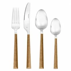 Dali Wood Look 16-Piece Flatware Set by Tomodachi