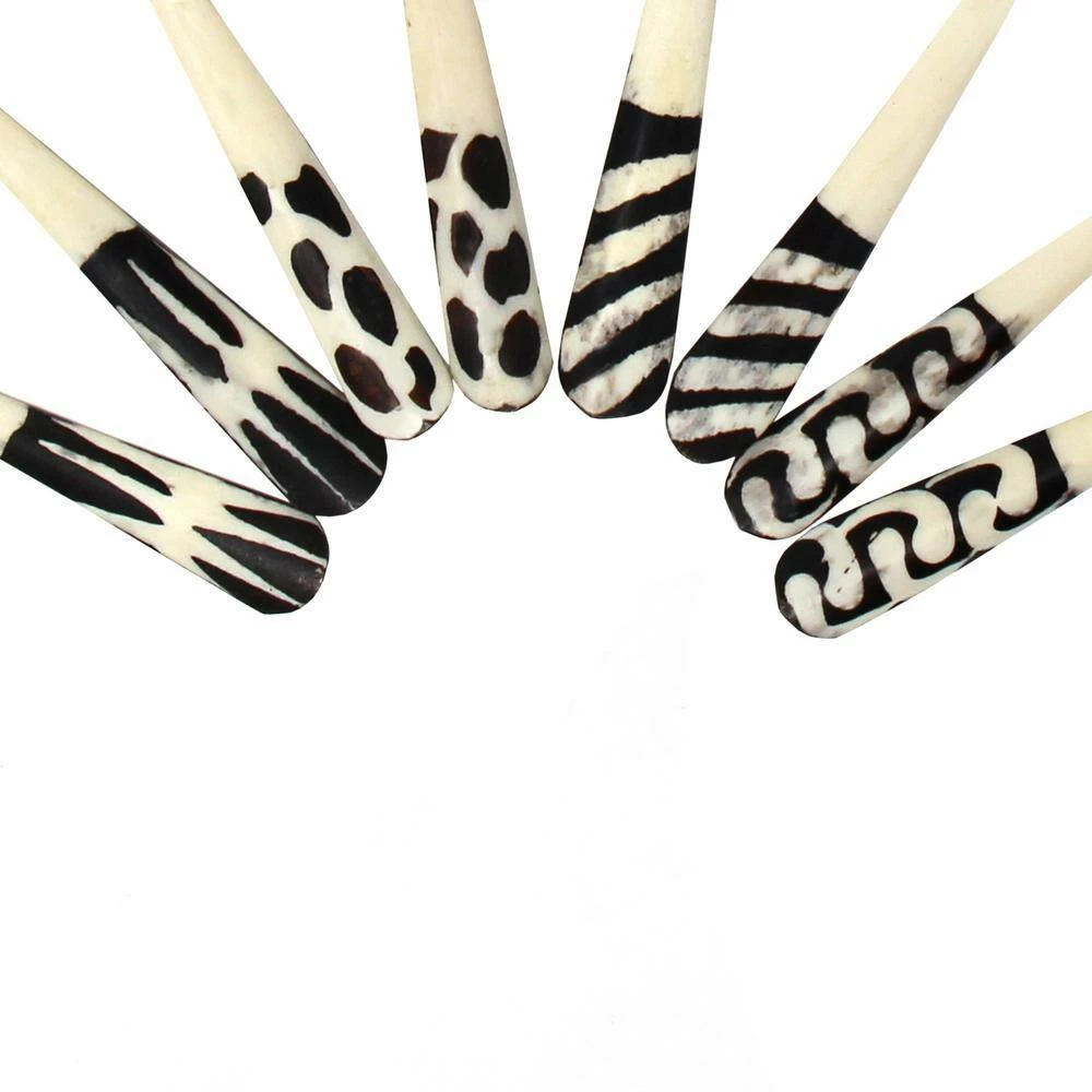 Handmade Natural Bone 2-Spoons and 1-Fork 3-Piece Appetizer Set by Global Crafts 3 Handmade Natural Bone 2-Spoons and 1-Fork 3-Piece Appetizer Set by Global Crafts - Image 3