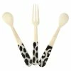 Handmade Natural Bone 2-Spoons and 1-Fork 3-Piece Appetizer Set by Global Crafts