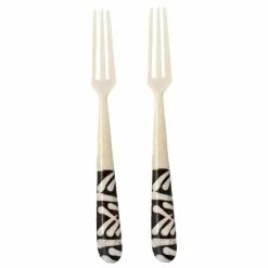 Long Batik Bone Appetizer Fork (Set of 2) by Global Crafts