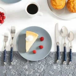 French Home Laguiole 20-Piece Navy Blue Stainless Steel Flatware Set (Service for 4) by Unbranded 5 French Home Laguiole 20-Piece Navy Blue Stainless Steel Flatware Set (Service for 4) by Unbranded -Flatware Sales Store navy serving sets lg130 31 1000