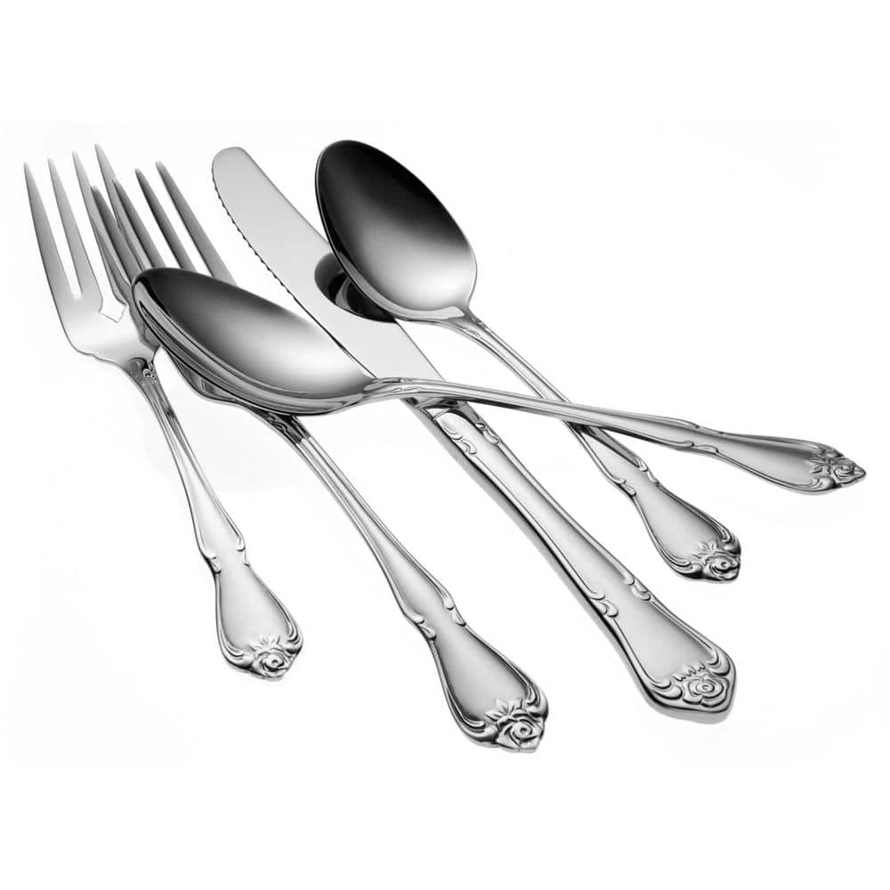 Arbor Rose 18/10 Stainless Steel Tablespoon/Serving Spoons (Set of 12) by Oneida 2 Arbor Rose 18/10 Stainless Steel Tablespoon/Serving Spoons (Set of 12) by Oneida - Image 2