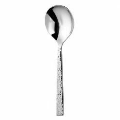 Chef's Table Hammered 18/0 Stainless Steel Bouillon Spoons (Set of 12) by Oneida