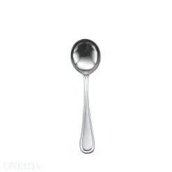 New Rim II 18/0 Stainless Steel Round Bowl Soup Spoons (Set of 12) by Oneida