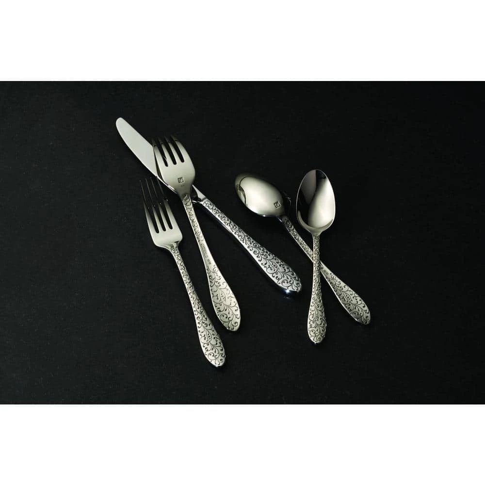 Ivy Flourish 18/10 Stainless Steel Teaspoons, European Size (Set of 12) by Oneida 5 Ivy Flourish 18/10 Stainless Steel Teaspoons, European Size (Set of 12) by Oneida - Image 5