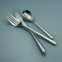 Quantum 18/10 Stainless Steel Oval Bowl Soup/Dessert Spoons (Set of 12) by Oneida -Flatware Sales Store oneida open stock flatware t673sdef 4f 1000