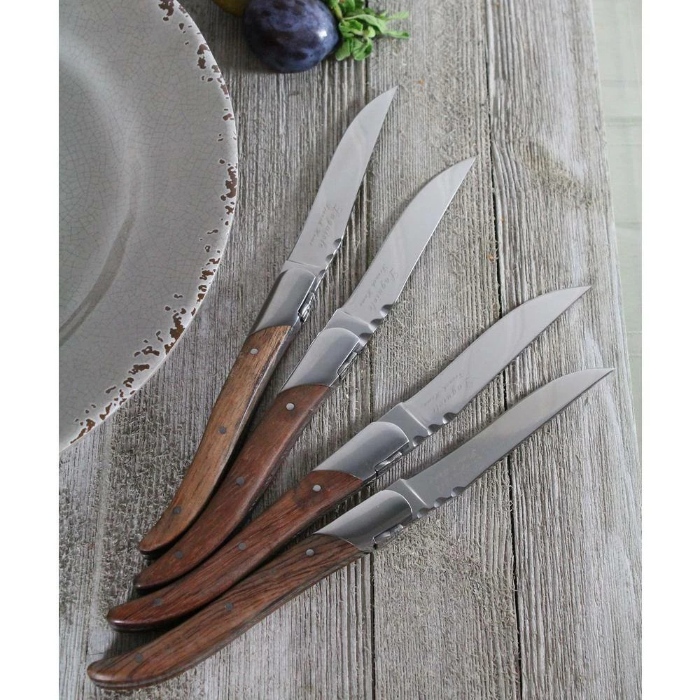 Laguiole 4-Piece Connoisseur Rosewood Steak Knives by Unbranded 5 Laguiole 4-Piece Connoisseur Rosewood Steak Knives by Unbranded - Image 5