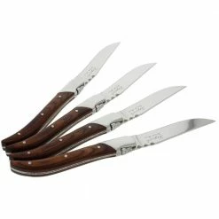 Laguiole 4-Piece Connoisseur Rosewood Steak Knives by Unbranded
