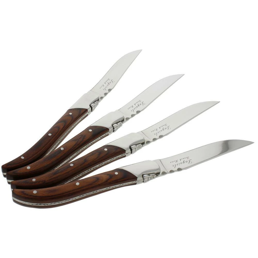 Laguiole 4-Piece Connoisseur Rosewood Steak Knives by Unbranded 1 Laguiole 4-Piece Connoisseur Rosewood Steak Knives by Unbranded