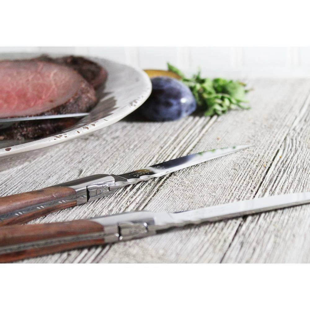 Laguiole 4-Piece Connoisseur Rosewood Steak Knives by Unbranded 6 Laguiole 4-Piece Connoisseur Rosewood Steak Knives by Unbranded - Image 6