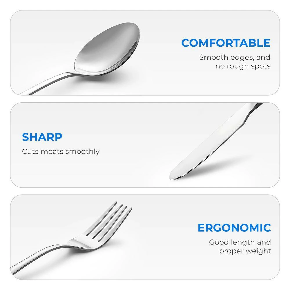 20-Piece Stainless Steel Flatware Set (Service for 4) by OSTO 3 20-Piece Stainless Steel Flatware Set (Service for 4) by OSTO - Image 3