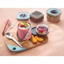 Leo 4-Piece Stainless Steel Travel Flatware Set and Holder (Service for 1) by BergHOFF -Flatware Sales Store pink berghoff flatware sets 3950130 1f 1000