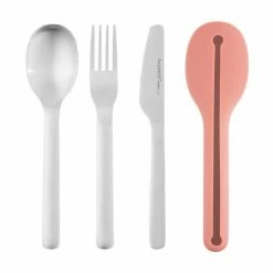 Leo 4-Piece Stainless Steel Travel Flatware Set and Holder (Service for 1) by BergHOFF