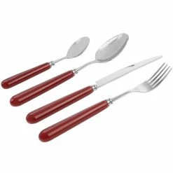 16-Piece Red Stainless Steel Soho Lounge Flatware Set (Service Set For 4) by GIBSON elite -Flatware Sales Store red gibson elite flatware sets 985116641m fa 1000