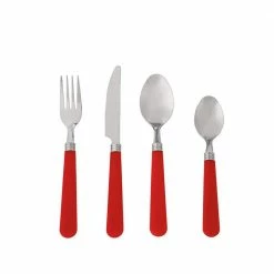 Sensations II 16-Piece Red Flatware Set (Service for 4) by Gibson -Flatware Sales Store red handles gibson flatware sets 98581981m 44 1000