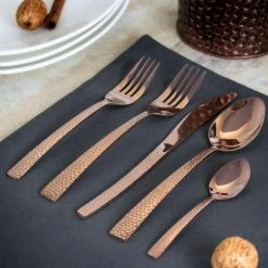 Baily 20-Piece Rose Gold Stainless Steel Flatware Set (Service for 4) by MegaChef 5 Baily 20-Piece Rose Gold Stainless Steel Flatware Set (Service for 4) by MegaChef -Flatware Sales Store rose gold megachef flatware sets 985112454m 31 1000