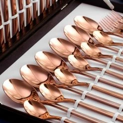 30-Piece 18/8 Rose Gold Flatware Set Stainless Steel Eating Utensils Set Knife Fork Spoon Set (Service for 6) by Velaze 13 30-Piece 18/8 Rose Gold Flatware Set Stainless Steel Eating Utensils Set Knife Fork Spoon Set (Service for 6) by Velaze -Flatware Sales Store rose gold velaze flatware sets vlz fw e30r fa 1000