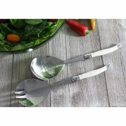 Laguiole 2-Piece Faux Ivory Salad Servers by Unbranded -Flatware Sales Store salad servers lg038 4f 1000