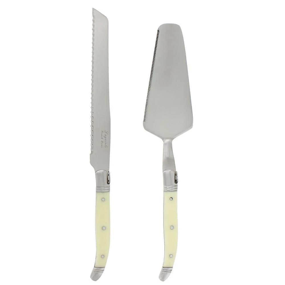 French Home 2-Piece Faux Ivory Laguiole Conoisseur Cake Slicer and Server Set by Unbranded 1 French Home 2-Piece Faux Ivory Laguiole Conoisseur Cake Slicer and Server Set by Unbranded