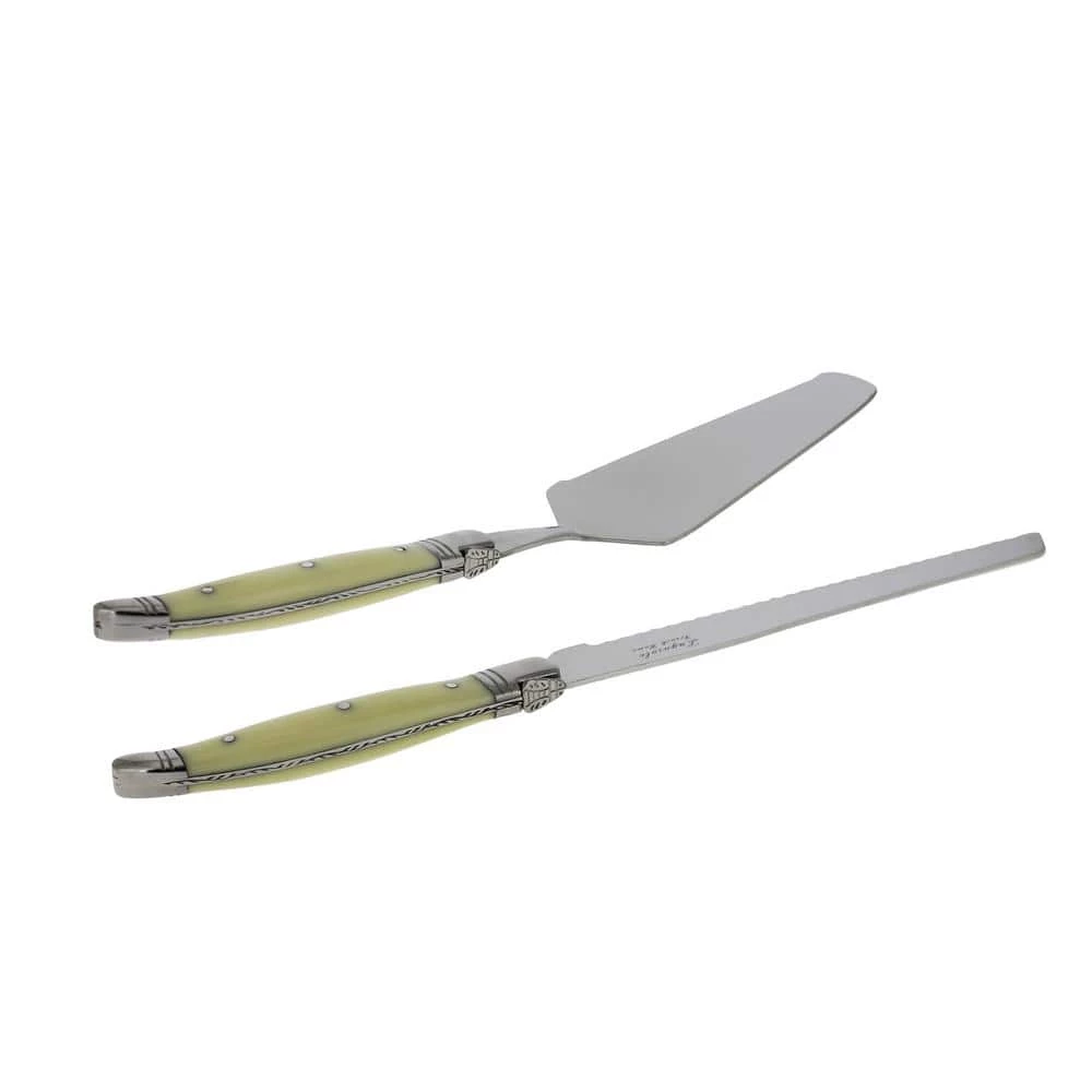 French Home 2-Piece Faux Ivory Laguiole Conoisseur Cake Slicer and Server Set by Unbranded 2 French Home 2-Piece Faux Ivory Laguiole Conoisseur Cake Slicer and Server Set by Unbranded - Image 2