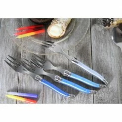 Laguiole Shades of Blue Cake Forks (Set of 4) by French Home -Flatware Sales Store shades of blue french home serving sets lg092 31 1000