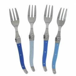 Laguiole Shades of Blue Cake Forks (Set of 4) by French Home -Flatware Sales Store shades of blue french home serving sets lg092 c3 1000