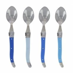 Laguiole Shades of Blue Coffee Spoons (Set of 4) by French Home