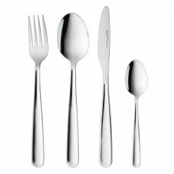 Essentials Sereno 25-Piece 18/0 SS Flatware Set/Wood Drawer Storage Organizer (Service for 6) by BergHOFF