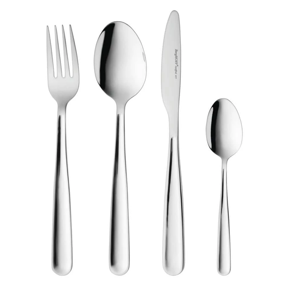 Essentials Sereno 25-Piece 18/0 SS Flatware Set/Wood Drawer Storage Organizer (Service for 6) by BergHOFF 1 Essentials Sereno 25-Piece 18/0 SS Flatware Set/Wood Drawer Storage Organizer (Service for 6) by BergHOFF