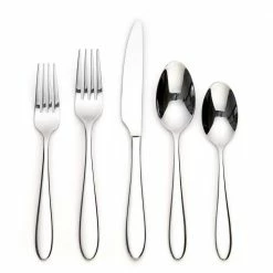 Sophia 20-Piece Silver 18/0 Stainless Steel Flatware Set (Service for 4) by ORNATIVE