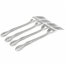 Abbie 4-Piece Stainless Steel Dinner Fork Set by GIBSON HOME -Flatware Sales Store silver flatware sets 985117448m 1f 1000