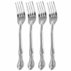 Abbie 4-Piece Stainless Steel Dinner Fork Set by GIBSON HOME