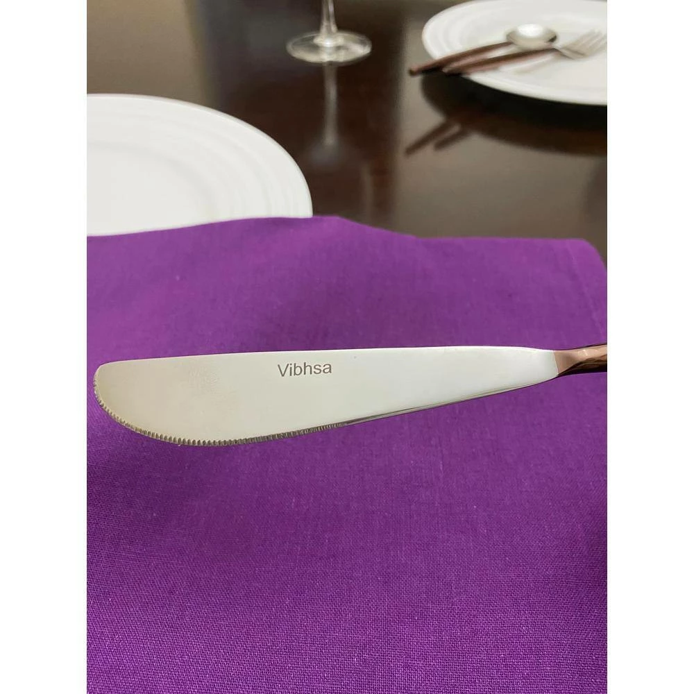 Hammered Stainless Steel 18/0 Flatware 36-Piece Set (Dinner knives, Dinner Forks, Soup Spoons) by Vibhsa 4 Hammered Stainless Steel 18/0 Flatware 36-Piece Set (Dinner knives, Dinner Forks, Soup Spoons) by Vibhsa - Image 4