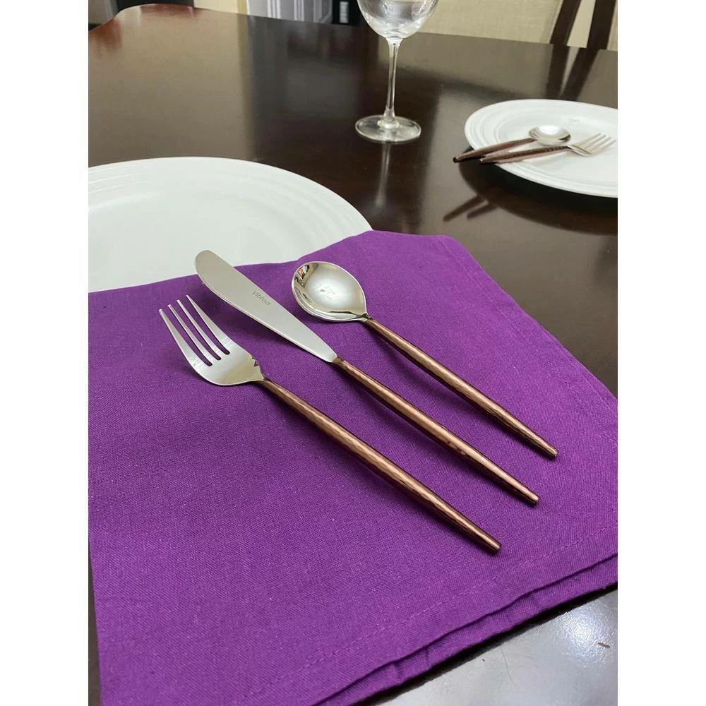 Hammered Stainless Steel 18/0 Flatware 36-Piece Set (Dinner knives, Dinner Forks, Soup Spoons) by Vibhsa 3 Hammered Stainless Steel 18/0 Flatware 36-Piece Set (Dinner knives, Dinner Forks, Soup Spoons) by Vibhsa - Image 3