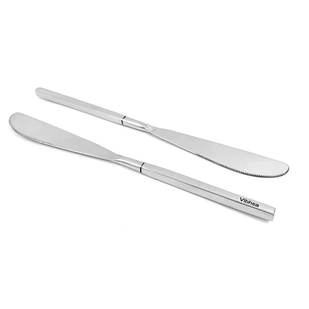 Modern Stainless Steel Dinner Knife Set of 6 by Vibhsa 2 Modern Stainless Steel Dinner Knife Set of 6 by Vibhsa - Image 2