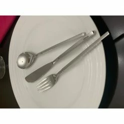 Modern 36-Piece Stainless Steel 18/0 Flatware Set (Dinner Knife, Dinner Fork, Dessert Spoon) by Vibhsa 6 Modern 36-Piece Stainless Steel 18/0 Flatware Set (Dinner Knife, Dinner Fork, Dessert Spoon) by Vibhsa -Flatware Sales Store silver flatware sets gt720 4f 1000