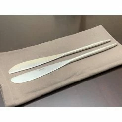 Stainless Steel Dinner Knives Set of 6-Pieces (Hammered, Silver Glossy) by Vibhsa -Flatware Sales Store silver flatware sets knivessilver6 1f 1000