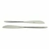 Stainless Steel Dinner Knives Set of 6-Pieces (Hammered, Silver Glossy) by Vibhsa