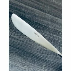 Stainless Steel Dinner Knives Set of 6-Pieces (Hammered, Silver Glossy) by Vibhsa -Flatware Sales Store silver flatware sets knivessilver6 fa 1000