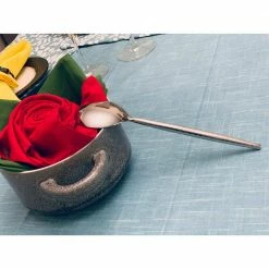 Stainless Steel Soup Spoons Set of 6-Pieces (Hammered, Silver Glossy) by Vibhsa -Flatware Sales Store silver flatware sets teaspoonsilver 44 1000