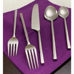 20-Piece Silver Hammared Flatware Set (Service for 4) by Vibhsa -Flatware Sales Store silver flatware sets tipl003 fa 1000