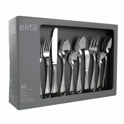 Trevi 45-Piece Silver 18/10 Stainless Steel Flatware Set by GIBSON ELITE 9 Trevi 45-Piece Silver 18/10 Stainless Steel Flatware Set by GIBSON ELITE -Flatware Sales Store silver gibson elite flatware sets 985113970m 44 1000