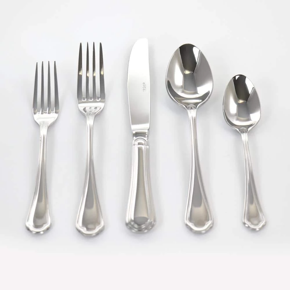 Trevi 45-Piece Silver 18/10 Stainless Steel Flatware Set by GIBSON ELITE 1 Trevi 45-Piece Silver 18/10 Stainless Steel Flatware Set by GIBSON ELITE