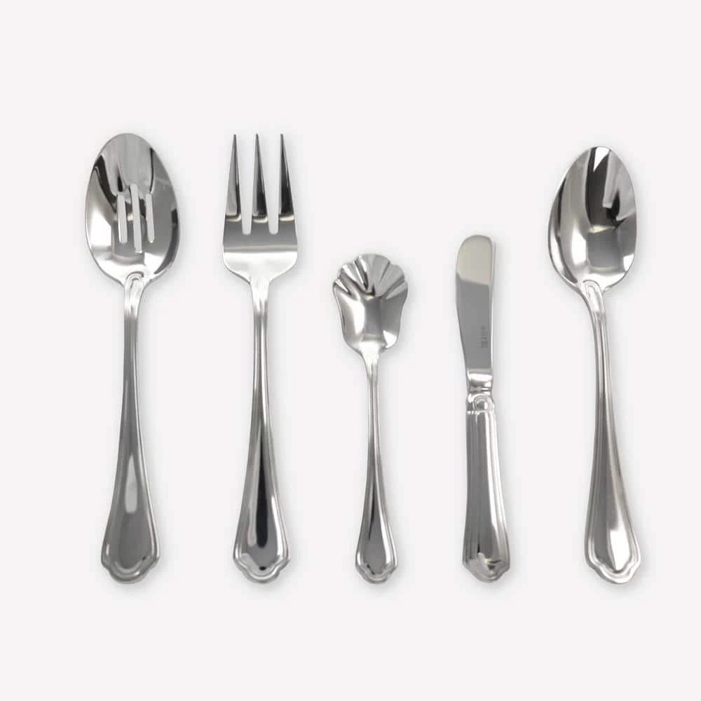 Trevi 45-Piece Silver 18/10 Stainless Steel Flatware Set by GIBSON ELITE 2 Trevi 45-Piece Silver 18/10 Stainless Steel Flatware Set by GIBSON ELITE - Image 2