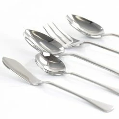 Verdi 45-Piece 18/10 Stainless Steel Flatware Set by GIBSON elite -Flatware Sales Store silver gibson elite flatware sets 985113972m 1f 1000