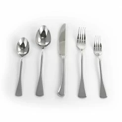 Verdi 45-Piece 18/10 Stainless Steel Flatware Set by GIBSON elite