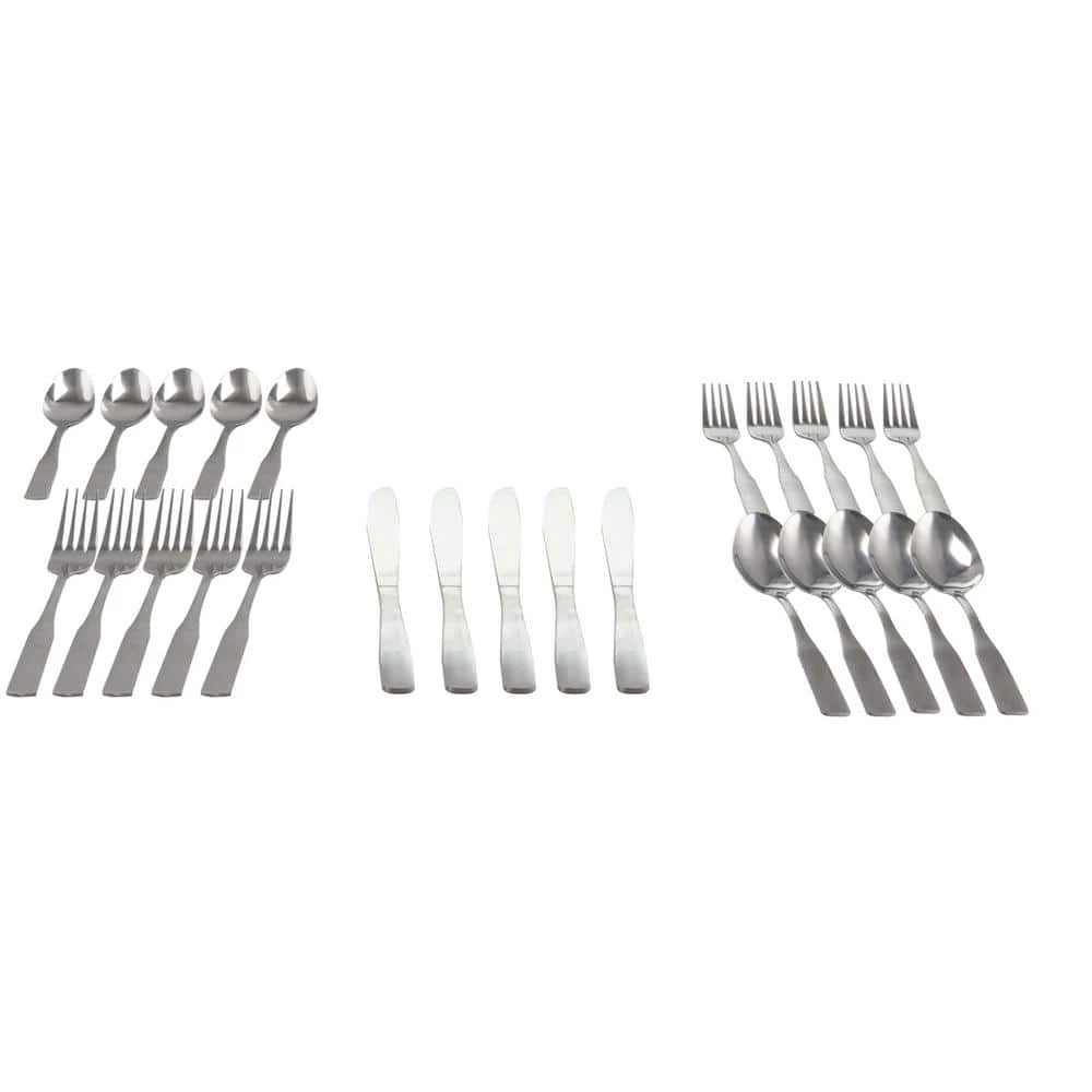 Abbeville 61-Piece Flatware Set with Wire Caddy (Service for 12) by Gibson Home 3 Abbeville 61-Piece Flatware Set with Wire Caddy (Service for 12) by Gibson Home - Image 3