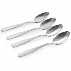 4-Piece Classic Profile Stainless Steel Teaspoon Set by GIBSON HOME -Flatware Sales Store silver gibson home flatware sets 985118014m 4f 1000